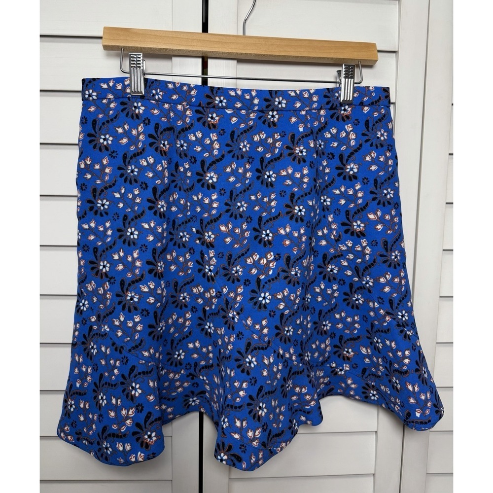 J. Crew Retro Floral Crepe Ruffle Flirty Flounce Mini Skirt Women's Size 6
